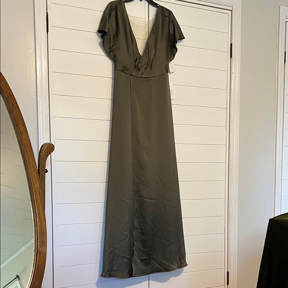 Jenny Yoo Sage Green Maxi Dress